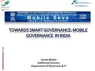 Towards smart governance: M obile governance in India