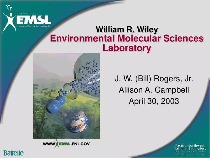 william r wiley environmental molecular sciences laboratory