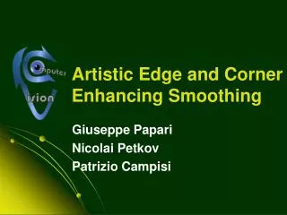 Artistic Edge and Corner Enhancing Smoothing