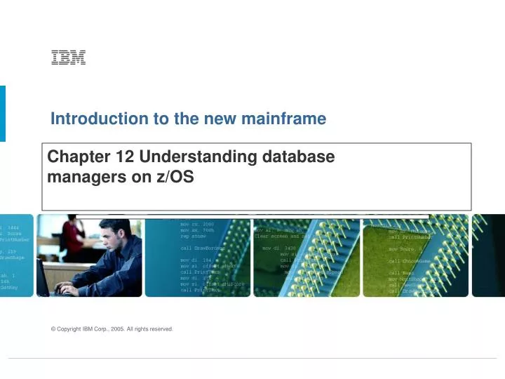 chapter 12 understanding database managers on z os