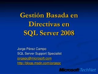 gesti n basada en directivas en sql server 2008