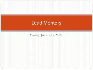 Lead Mentors