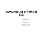 COMMANDLINE OPTIONS IN SSIS - slide 1