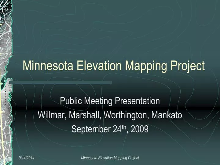 minnesota elevation mapping project