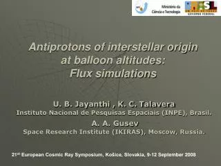 Antiprotons of interstellar origin at balloon altitudes: Flux simulations