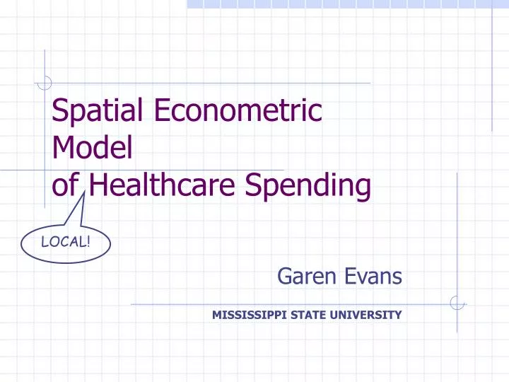 spatial econometric model of healthcare spending