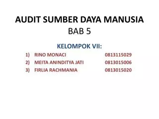 audit sumber daya manusia bab 5