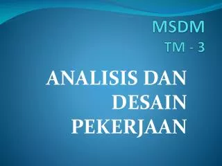 msdm tm 3