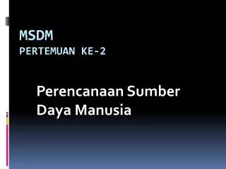 perencanaan sumber daya manusia