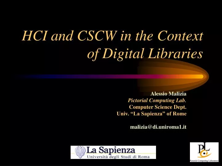 hci and cscw in the context of digital libraries