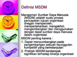definisi msdm