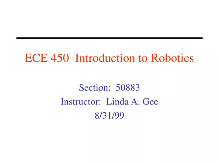 ece 450 introduction to robotics