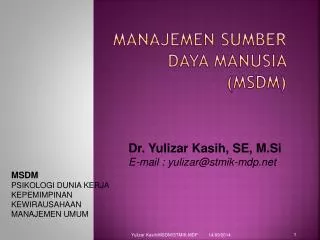 manajemen sumber daya manusia msdm