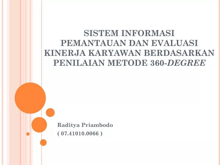 sistem informasi pemantauan dan evaluasi kinerja karyawan berdasarkan penilaian metode 360 degree