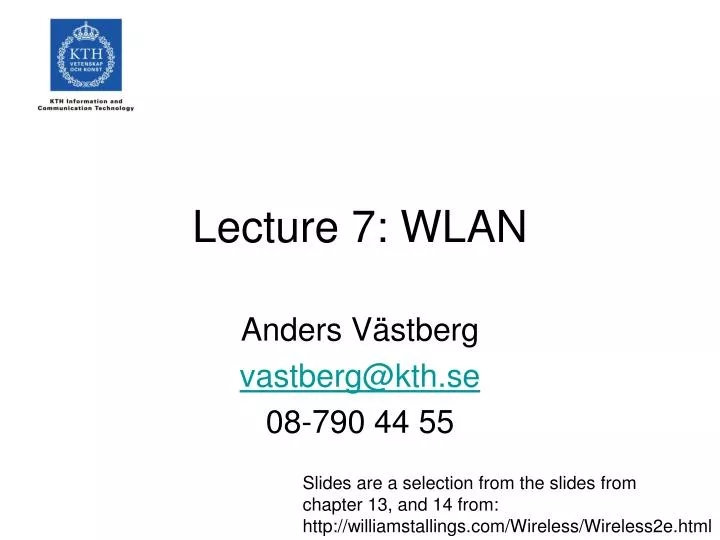 lecture 7 wlan