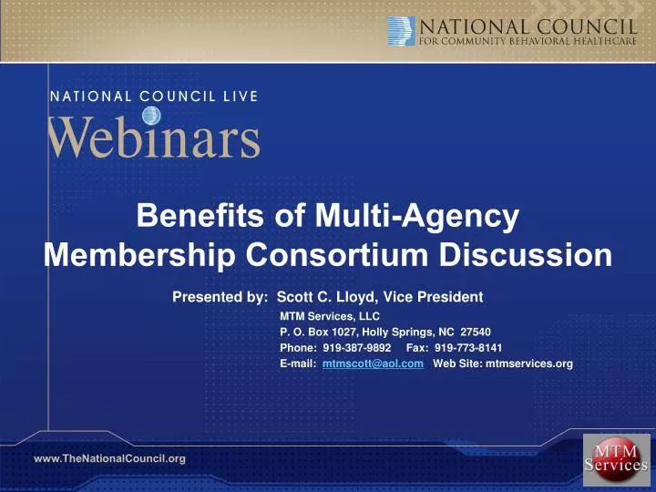 benefits of multi agency membership consortium discussion