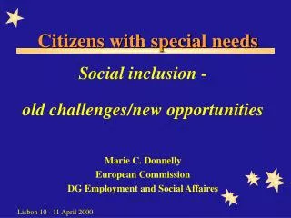 Citizens with special needs