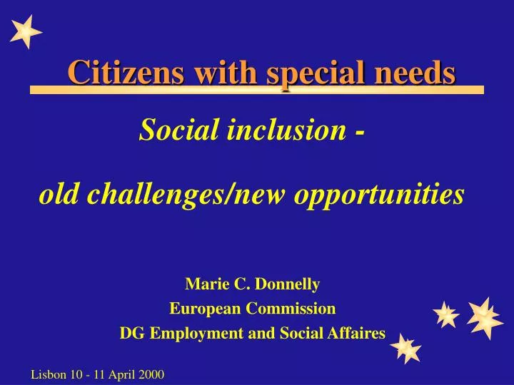 citizens with special needs