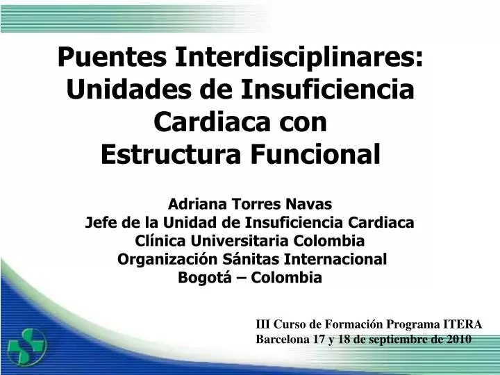puentes interdisciplinares unidades de insuficiencia cardiaca con estructura funcional