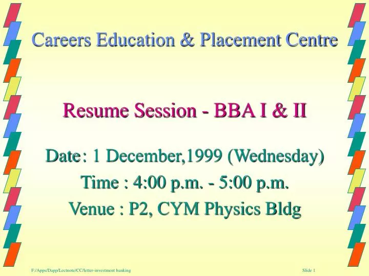careers education placement centre