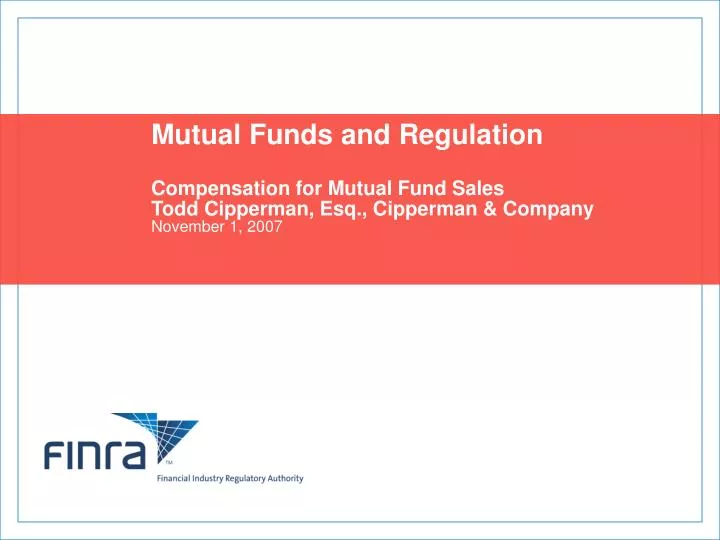 mutual funds and regulation compensation for mutual fund sales
