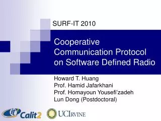 Cooperative Communication Protocol on Software Defined Radio