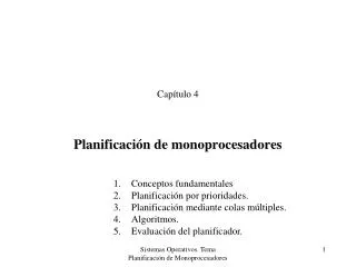 planificaci n de monoprocesadores