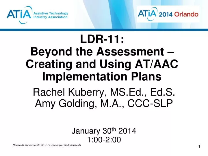 ldr 11 beyond the assessment creating and using at aac implementation plans