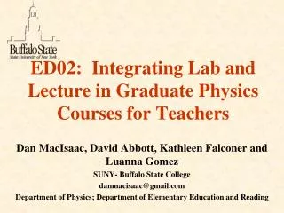 ED02: Integrating Lab and Lecture in Graduate Physics Courses for Teachers