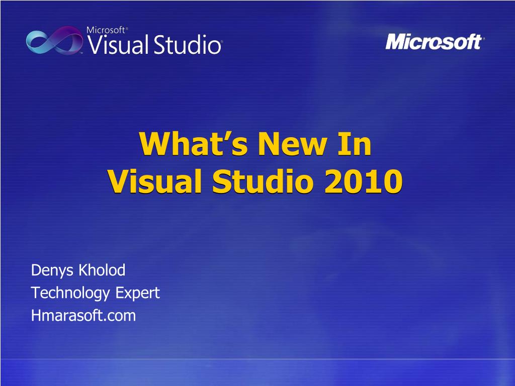 PPT - What’s New In Visual Studio 2010 PowerPoint Presentation, free ...