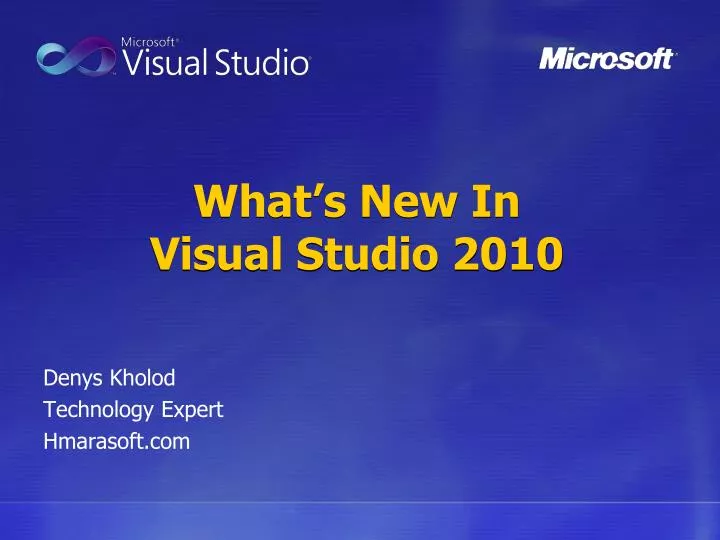 what s new in visual studio 2010