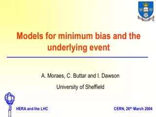 Models for minimum bias and the underlying event