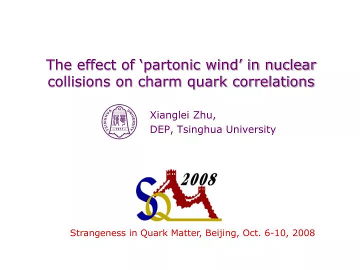 the effect of partonic wind in nuclear collisions on charm quark correlations