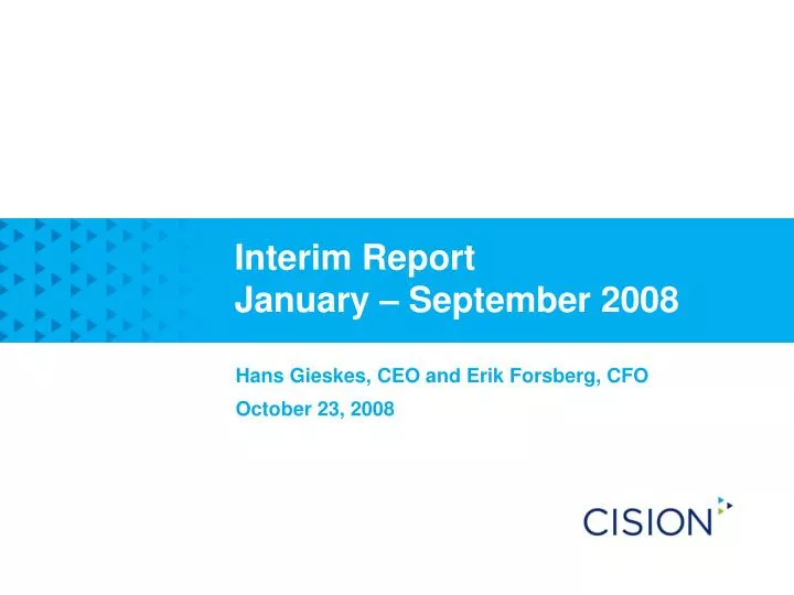 interim report january september 2008