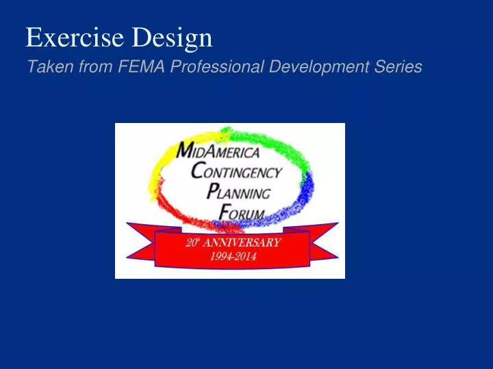 taken from fema professional development series