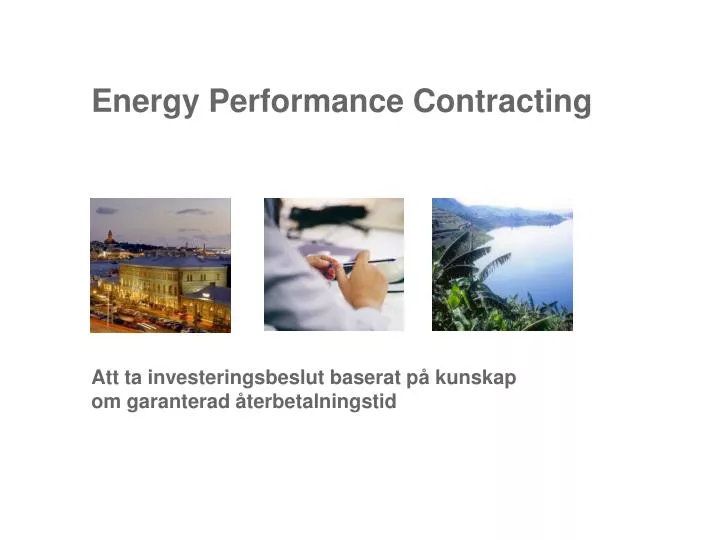energy performance contracting