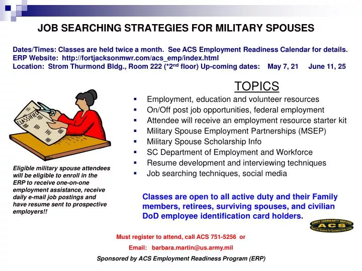 job searching strategies for military spouses