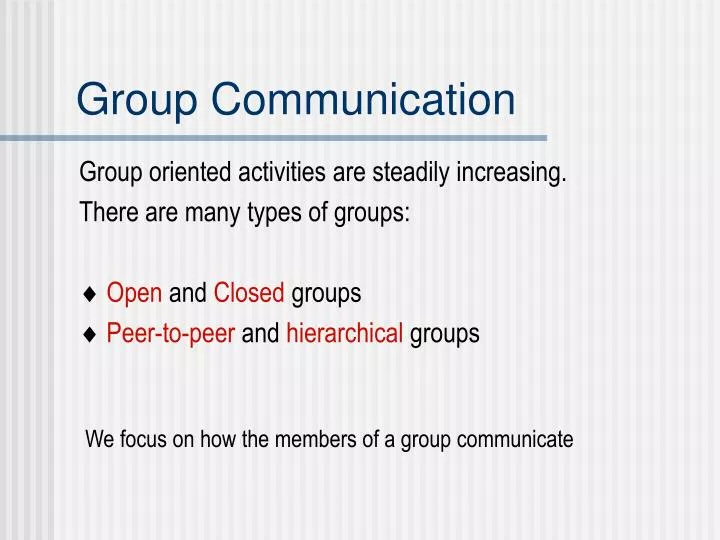 group communication