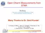 Open Charm Measurements from STAR - slide 1