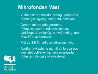 mikrofonden v st