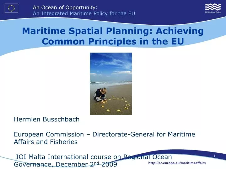 maritime spatial planning achieving common principles in the eu