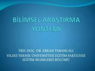 b l msel ara tirma y ntem