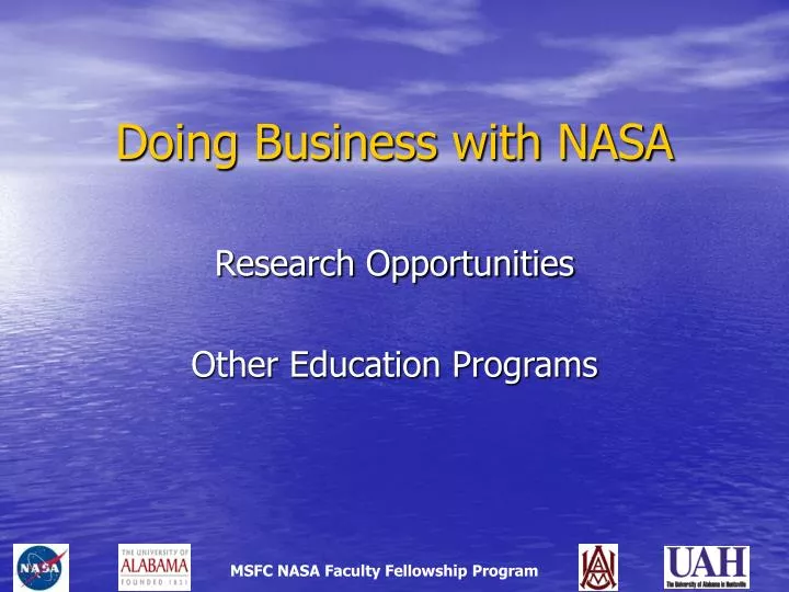 doing business with nasa