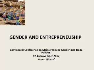 GENDER AND ENTREPRENEUSHIP