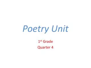 Poetry Unit