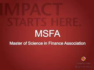MSFA Master of Science in Finance Association