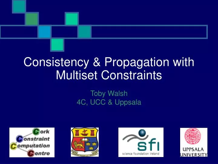 consistency propagation with multiset constraints