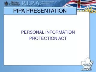 PIPA PRESENTATION