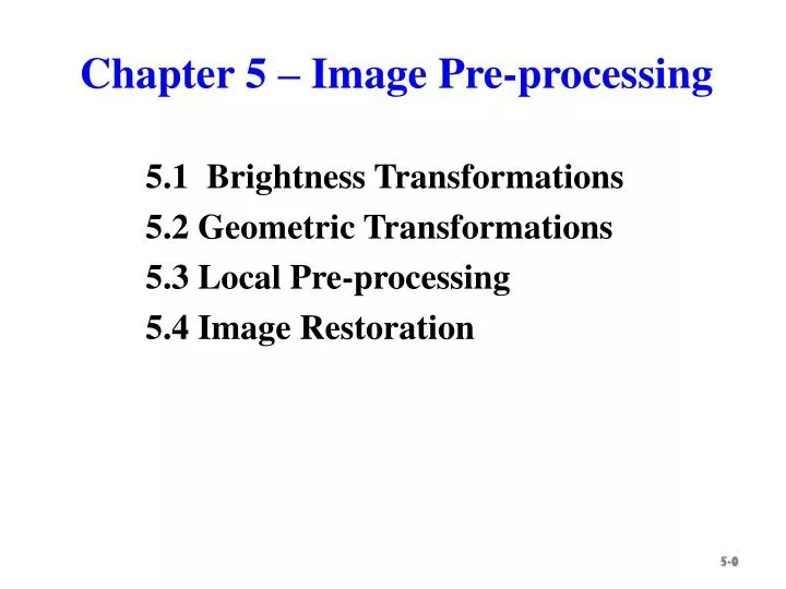 chapter 5 image pre processing