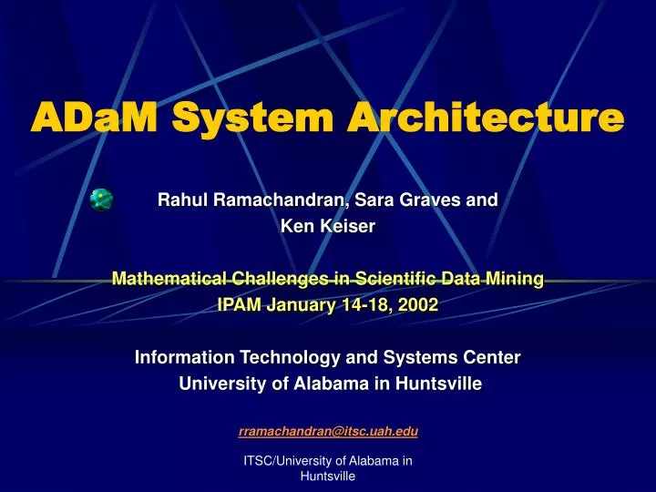 adam system architecture